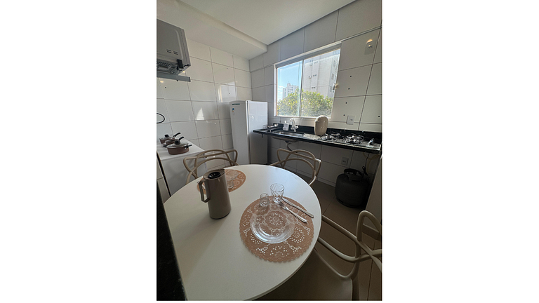 Apto 203 Gomes | Cozinha e conforto em Goiânia